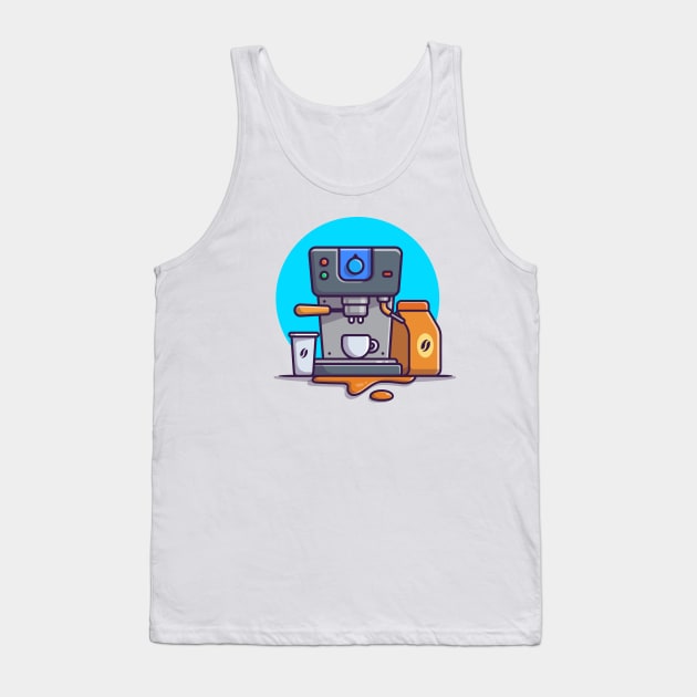 Coffee Machine Espresso, Mugs, Cup And Coffee Pack Tank Top by Catalyst Labs